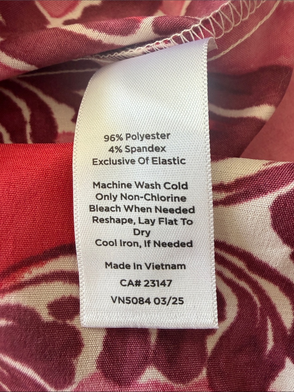 Talbots NWOT Red Pink Purple Floral Print Peasant Top M - Picture 9 of 9